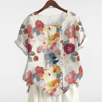 BLOOM | BUTTONED FLORAL BLOUSE