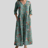 FAYE | HALF-SLEEVED  FLORAL DRESS