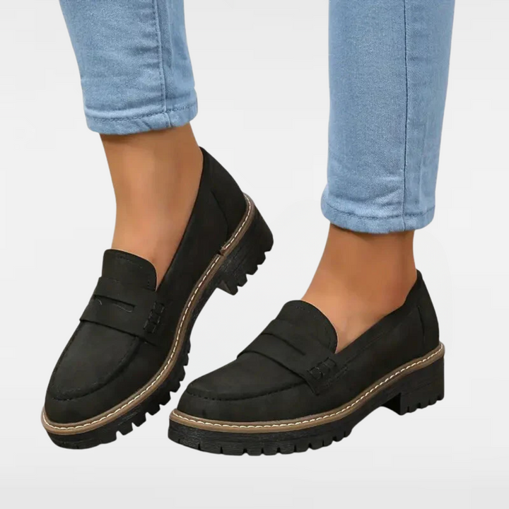 Carenza | Women’s suede loafers with rugged sole