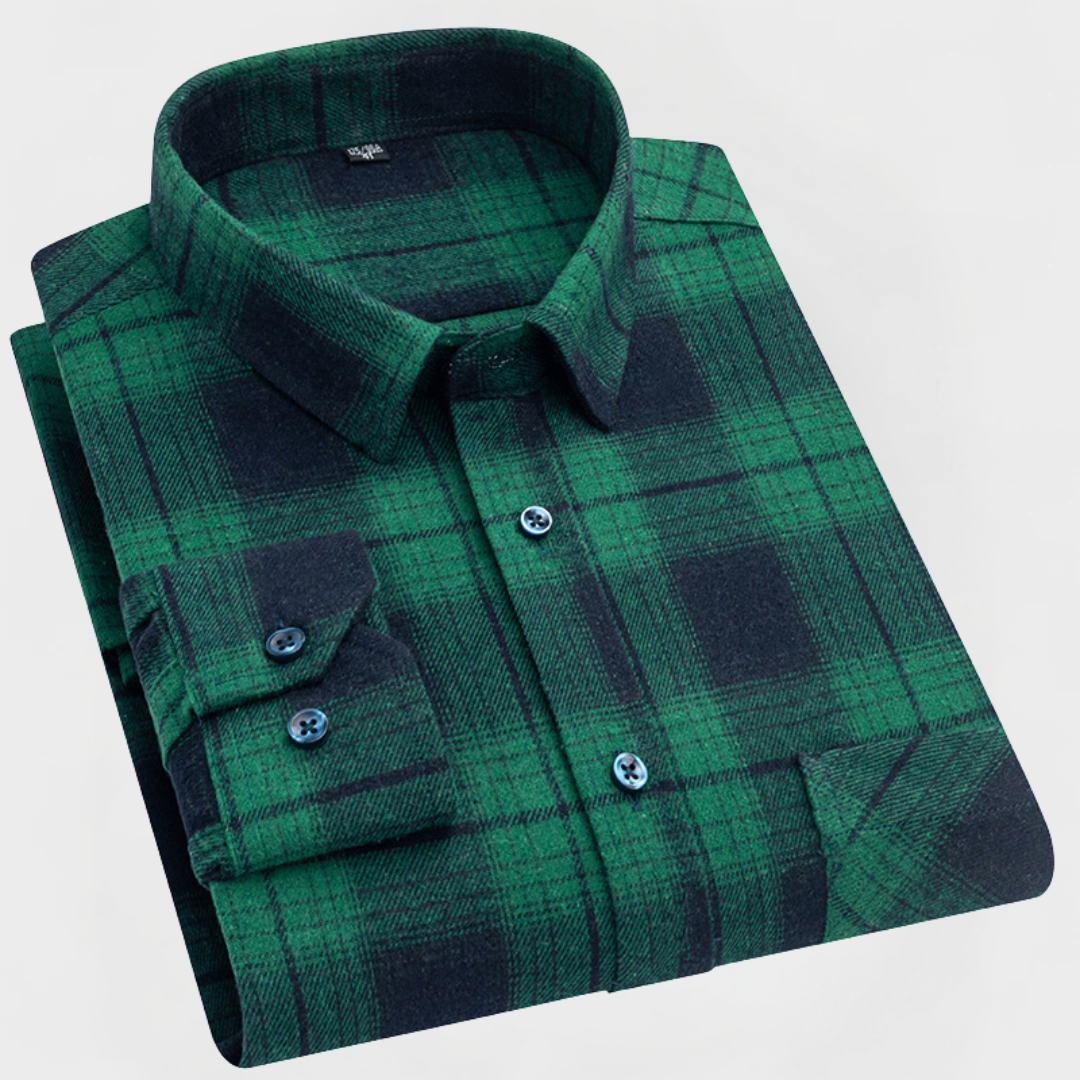 Reed™ | Men’s Checked Cotton Flannel Shirt