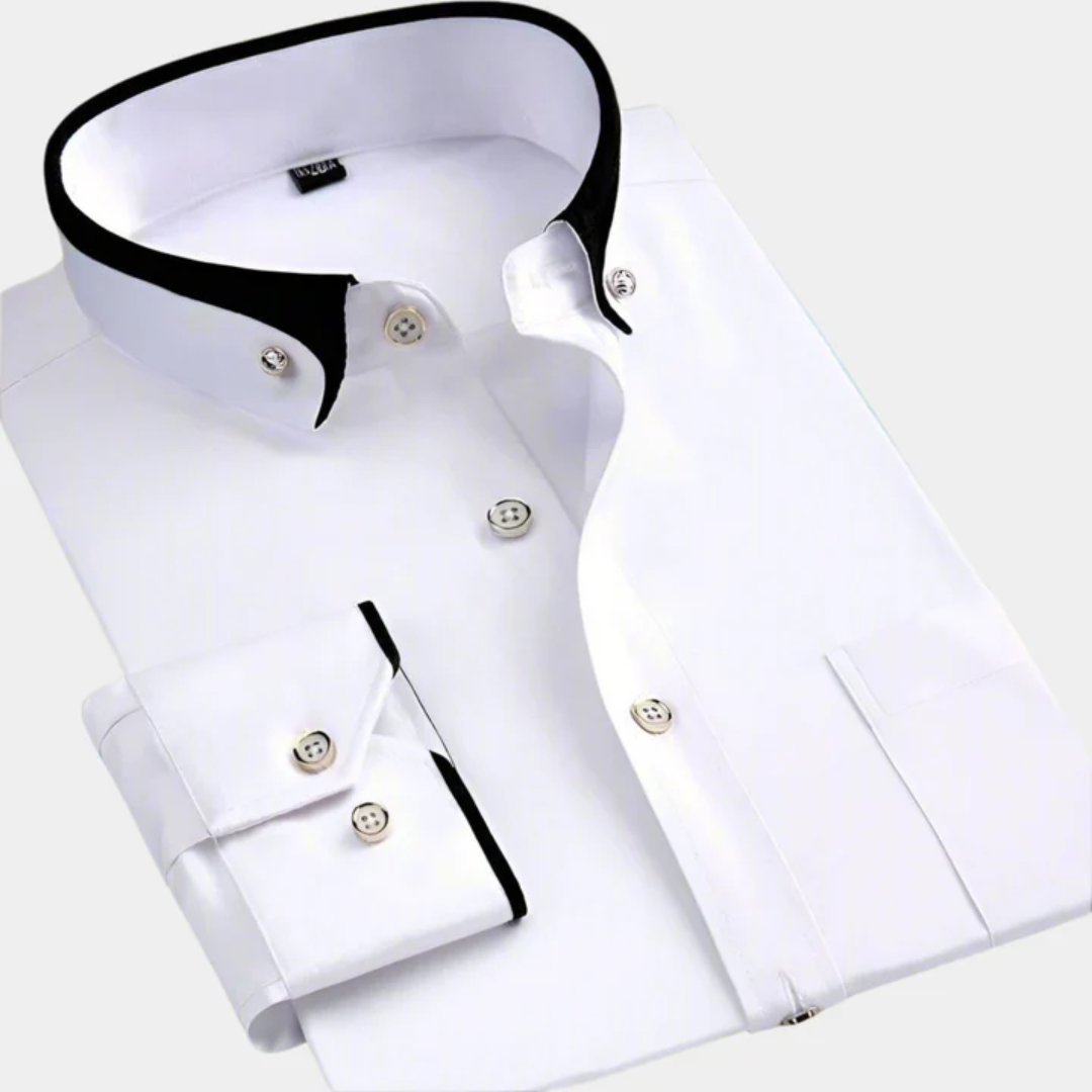 Ethan™ | Refined Contrast Collar Shirt