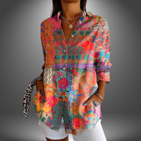 MERYL | VIBRANT BOHO CHIC PRINTED BLOUSE