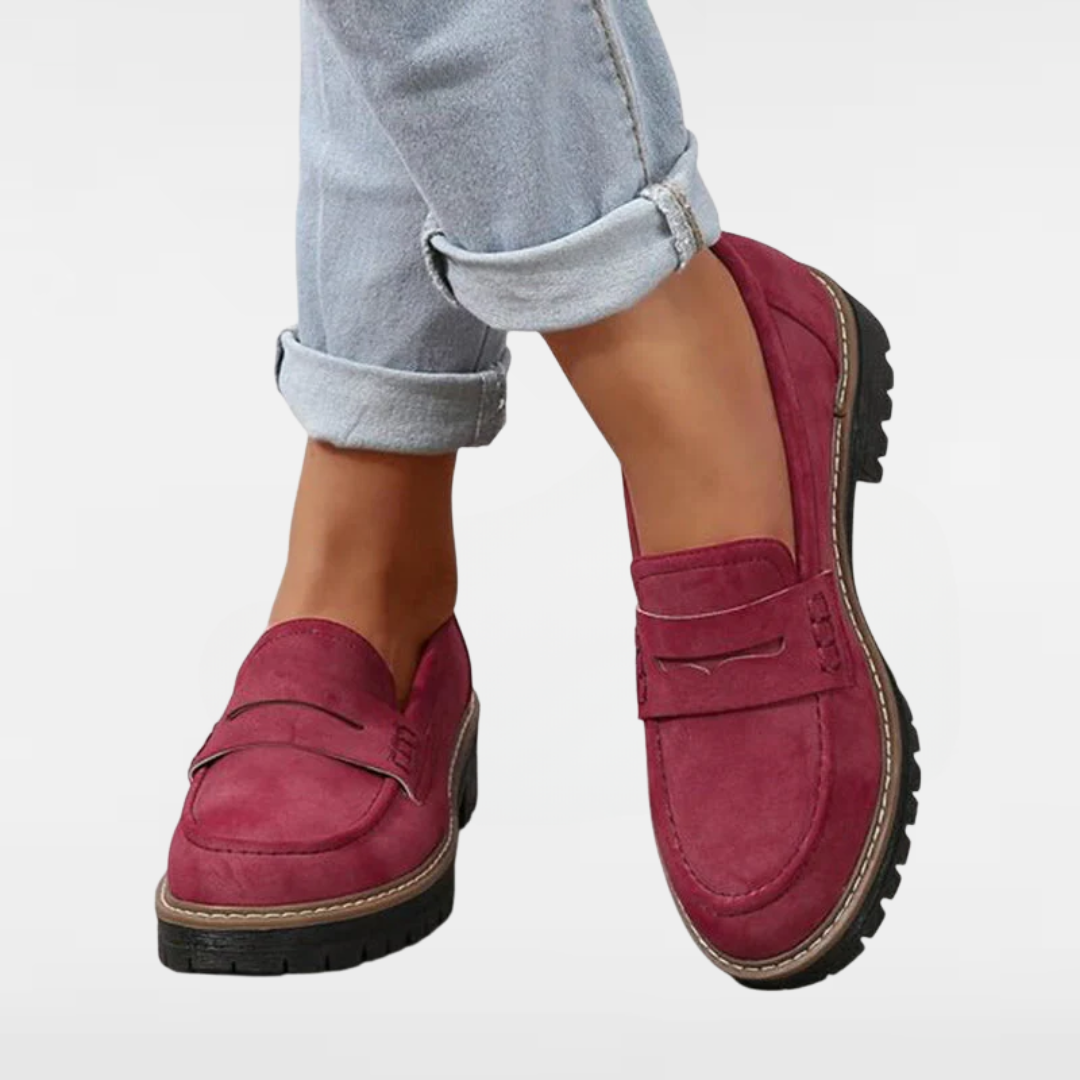 Carenza | Women’s suede loafers with rugged sole