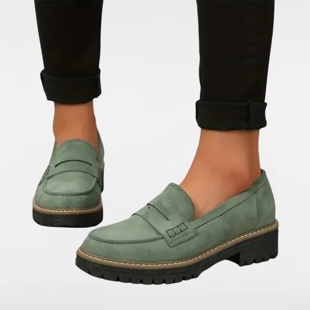 Carenza | Women’s suede loafers with rugged sole