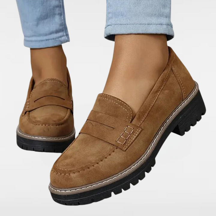 Carenza | Women’s suede loafers with rugged sole