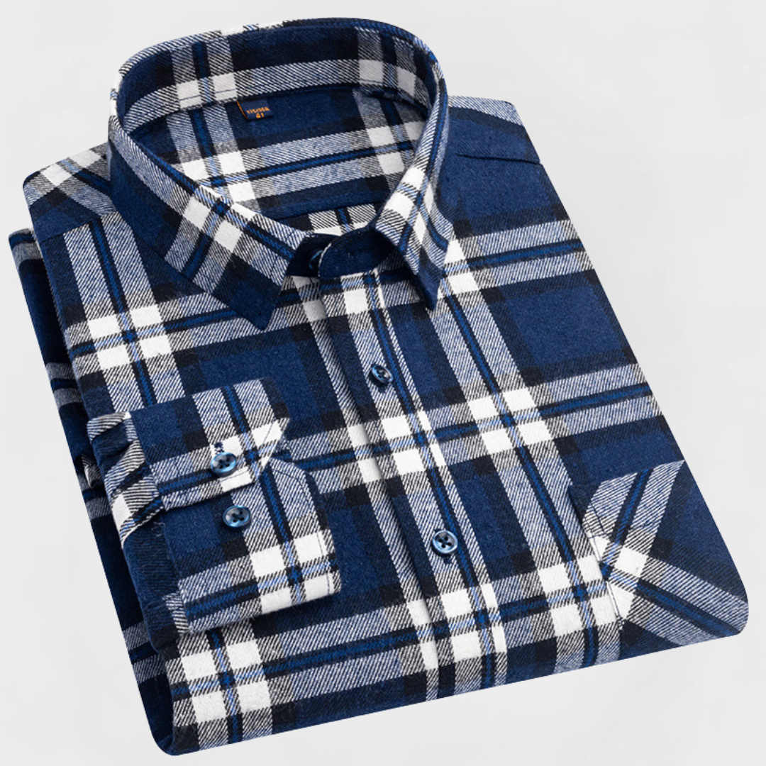 Reed™ | Men’s Checked Cotton Flannel Shirt