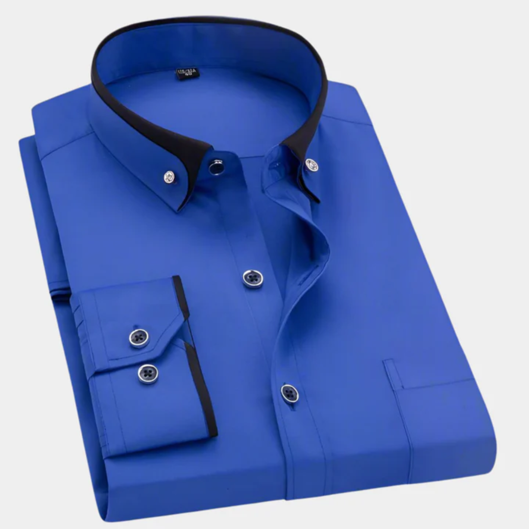 Ethan™ | Refined Contrast Collar Shirt