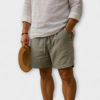 Stellan™ | Linen Elastic Waist Shorts