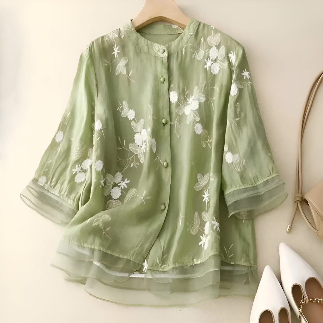 MILLIE | FLORAL EMBROIDERED BLOUSE