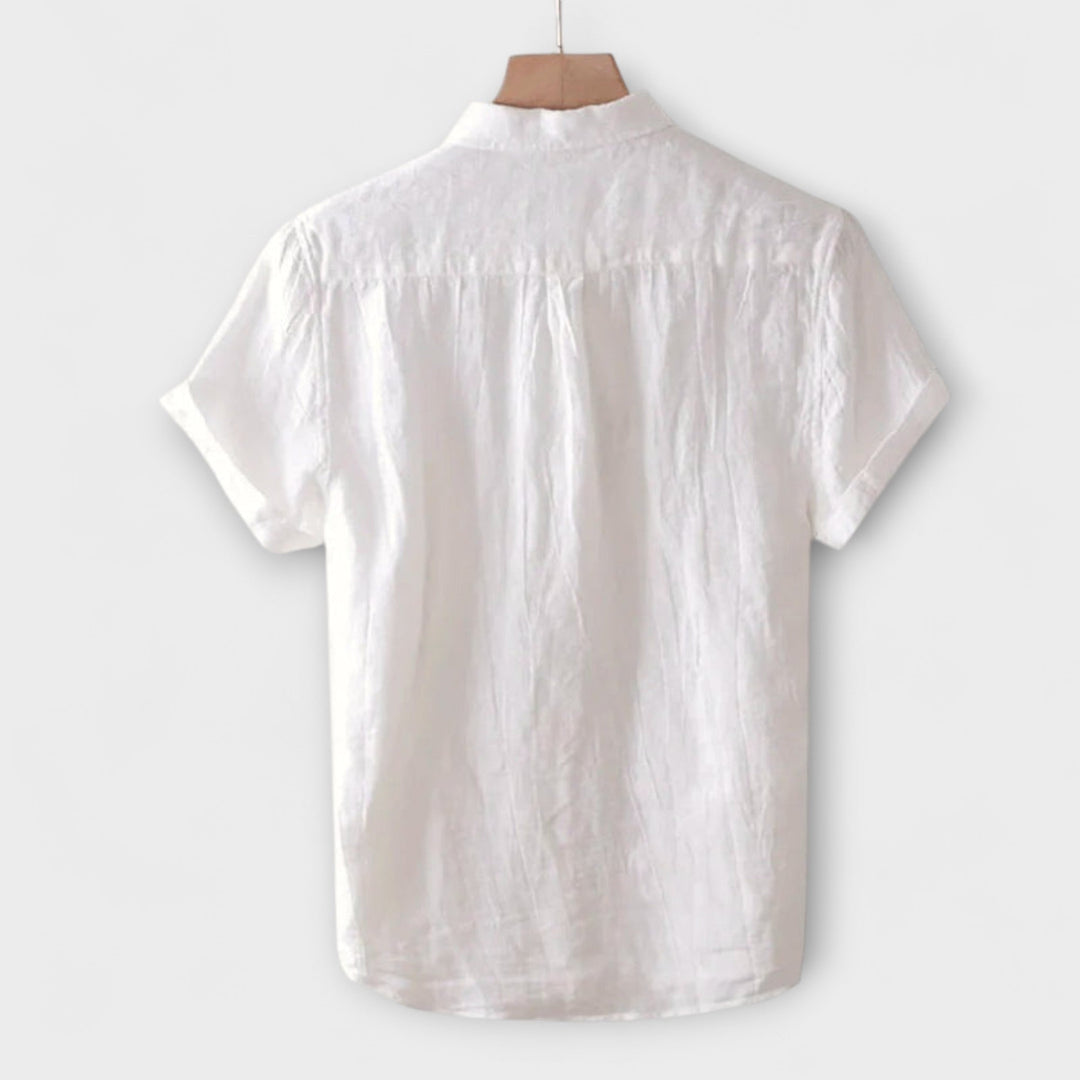 Theodore™ | Merlot Linen Shirt