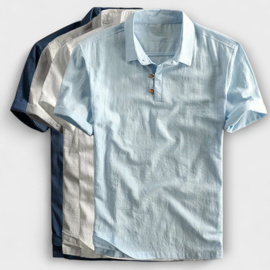Lior™ | Cotton Linen Polo Shirt