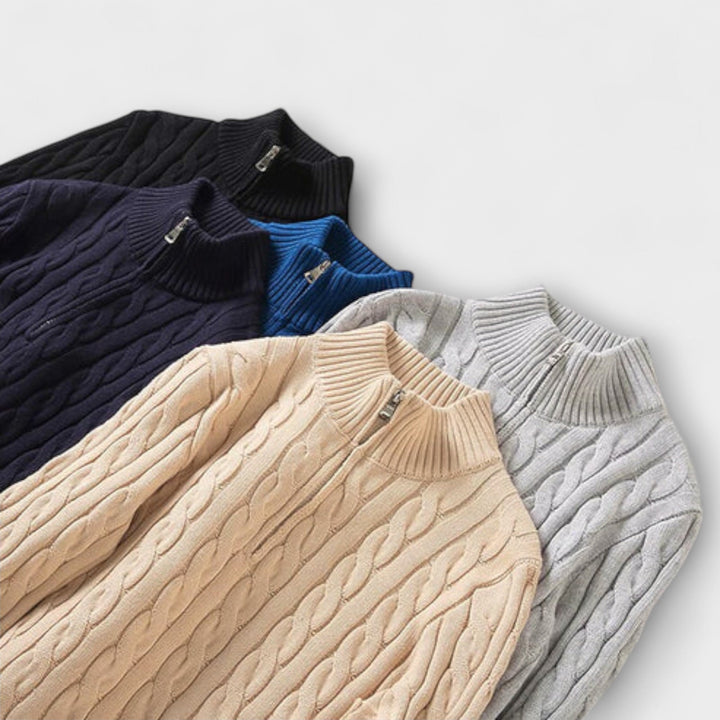 Matteo™ | Elegant Demi-Zip Jumper