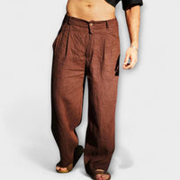 Asher™ | Linen Wide Leg Trousers