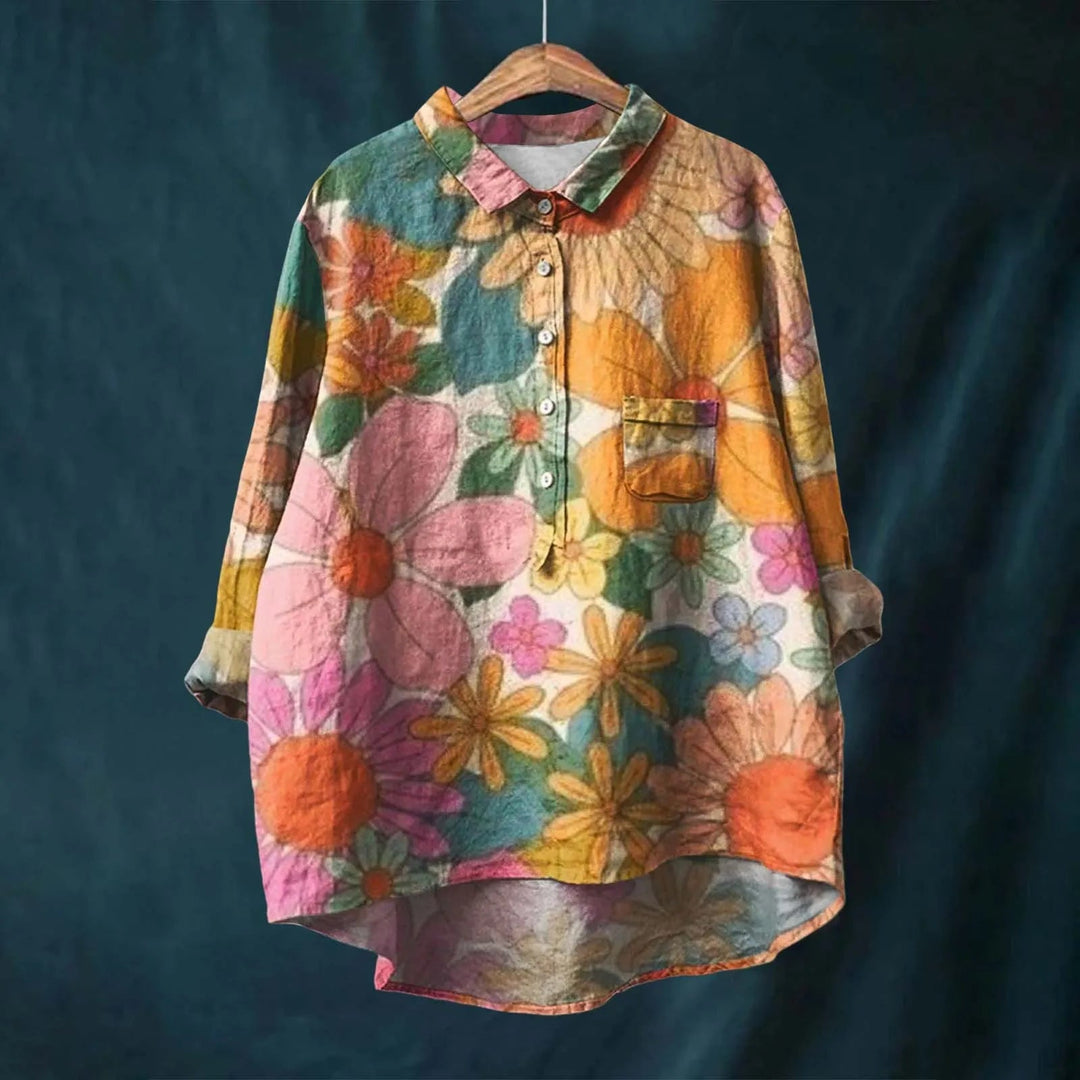 LIZETTE | PRINTED LINEN BLOUSE
