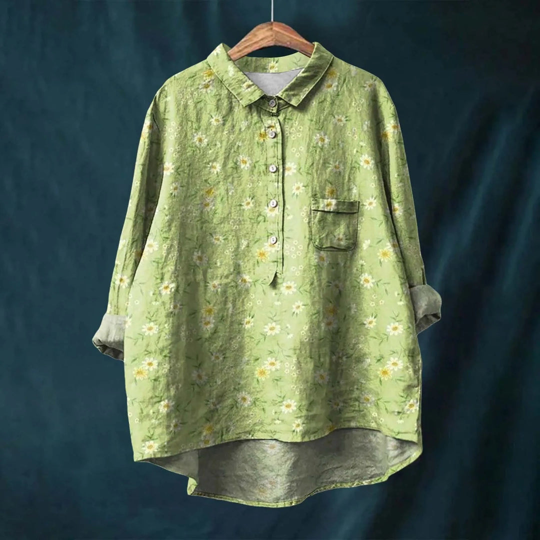 LIZETTE | PRINTED LINEN BLOUSE