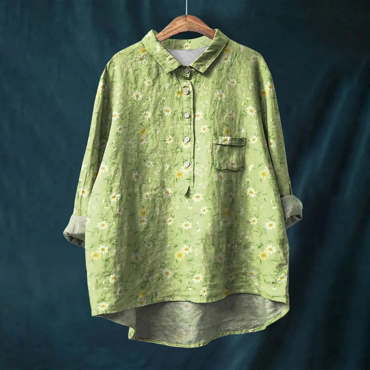LIZETTE | PRINTED LINEN BLOUSE