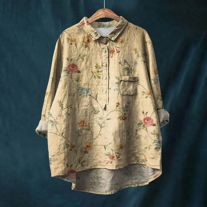 LIZETTE | PRINTED LINEN BLOUSE