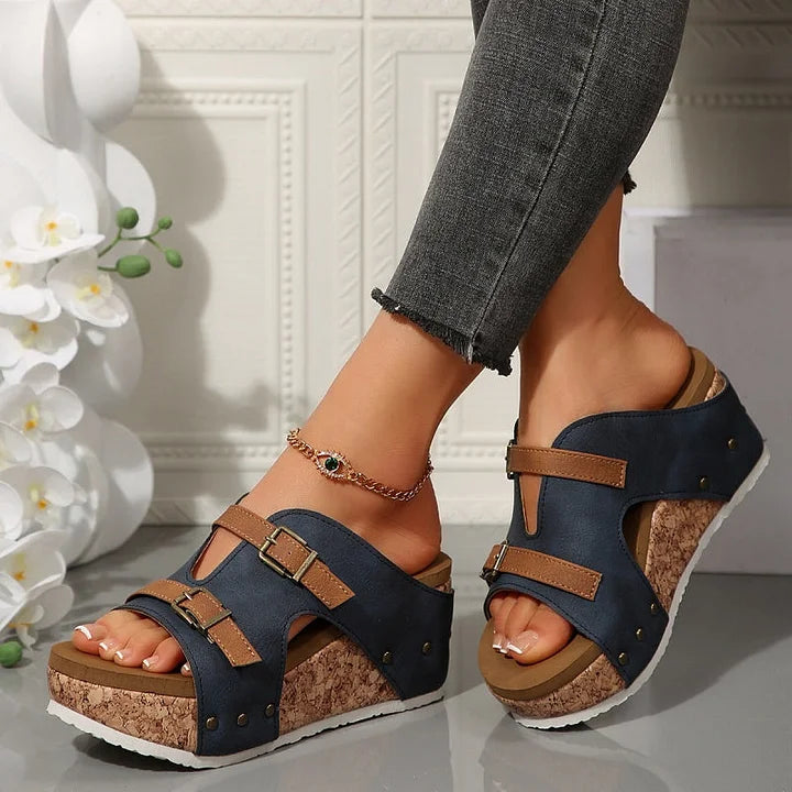 LARA | ORTHOPEDIC WEDGE-HEELED SANDALS