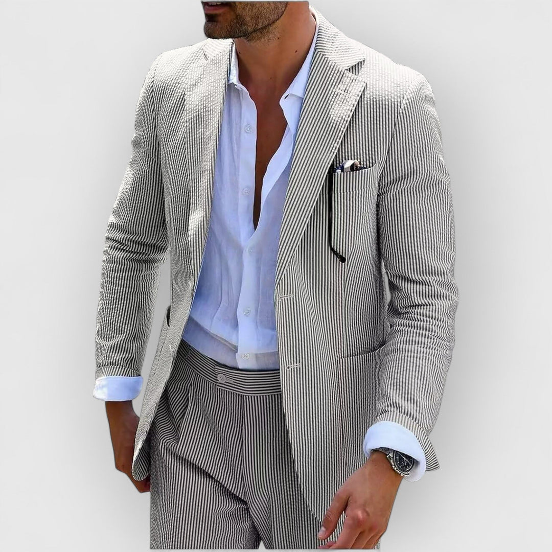 Landon™ | Striped Seersucker Suit